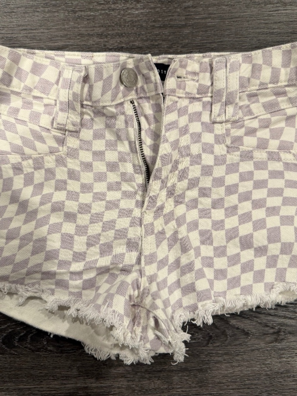 Aeropostale Checkerboard Denim Shorts
